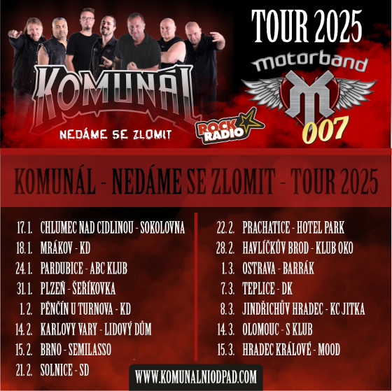 KOMUNÁL<br>Host: Motorband, Fany<br>Nedáme se zlomit tour