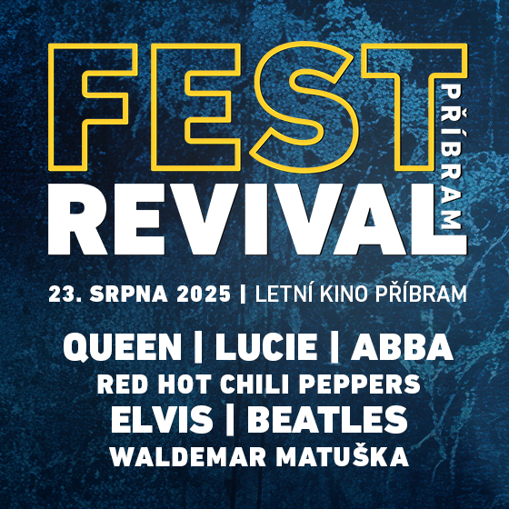 Fest Revival<br>Revivalové skupiny - Queen, Lucie, Abba, RHCP, Elvis, Beatles a Waldemar Matuška